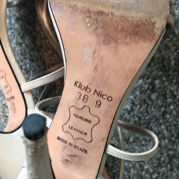 KLUB NICO Nude T strap Heels - Picture 9 of 12